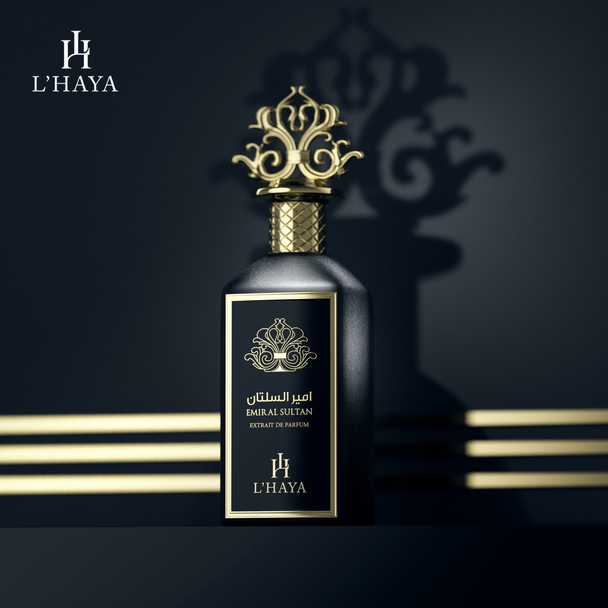 Emir Al Sultan Extrait de Parfum poster - luxury fragrance by L'Haya