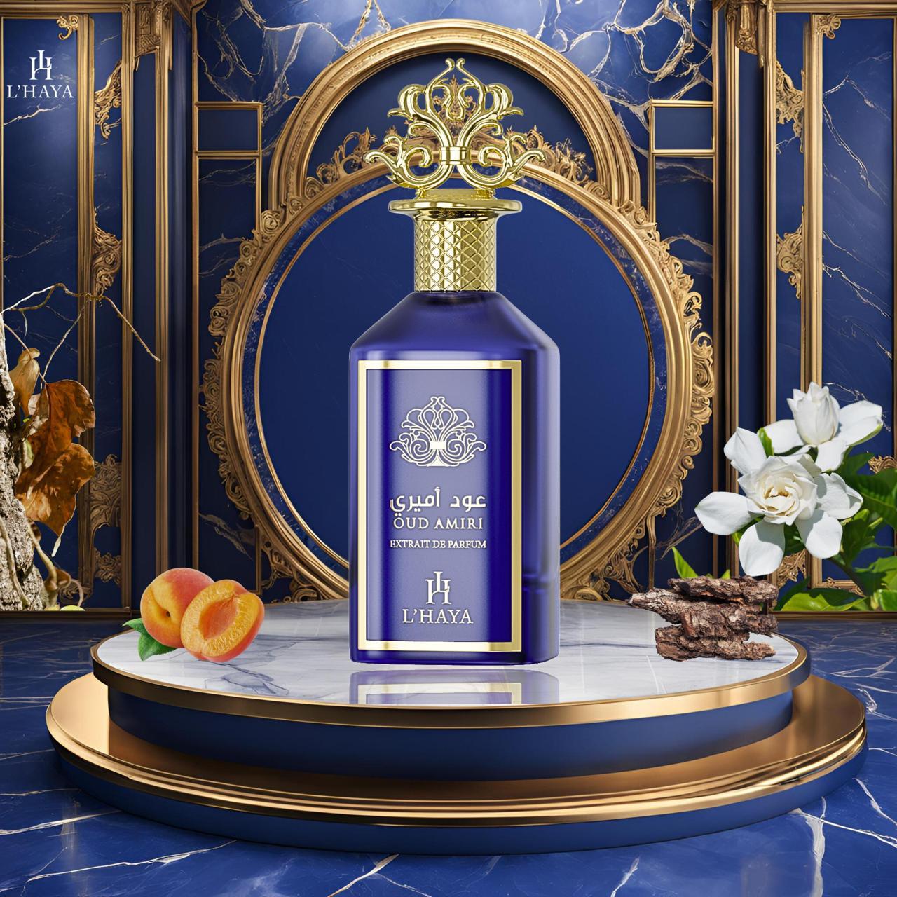 Oud Amiri Extrait de Parfum poster - luxury fragrance by L'Haya