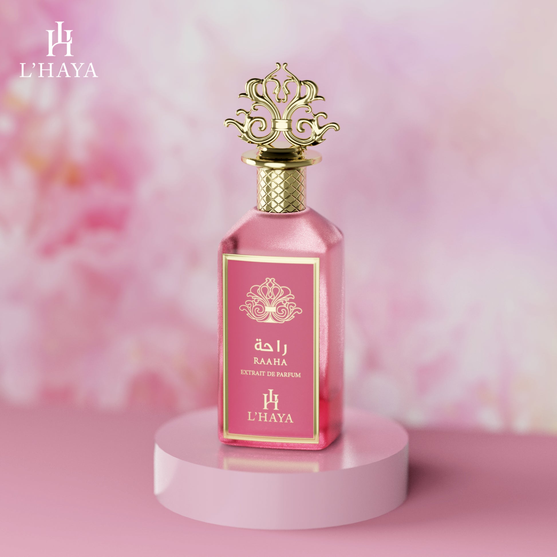 Raaha Extrait de Parfum poster - luxury fragrance by L'Haya