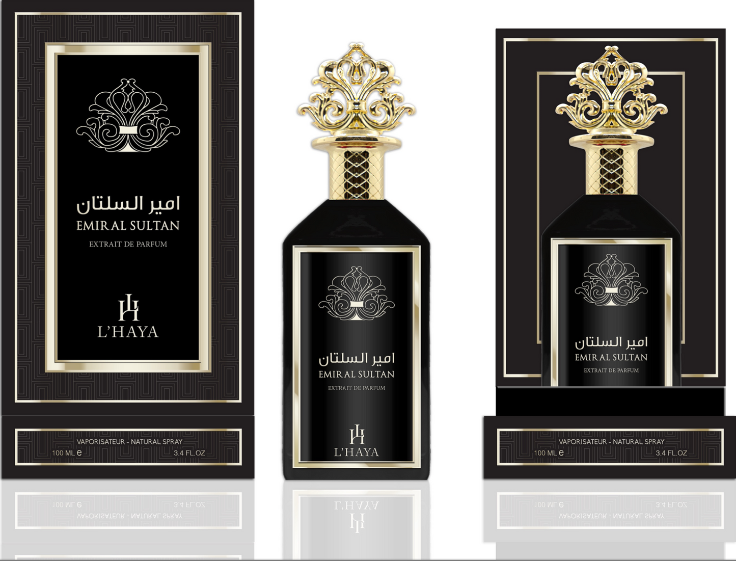 Emir Al Sultan Extrait de Parfum packaging - luxury fragrance by L'Haya