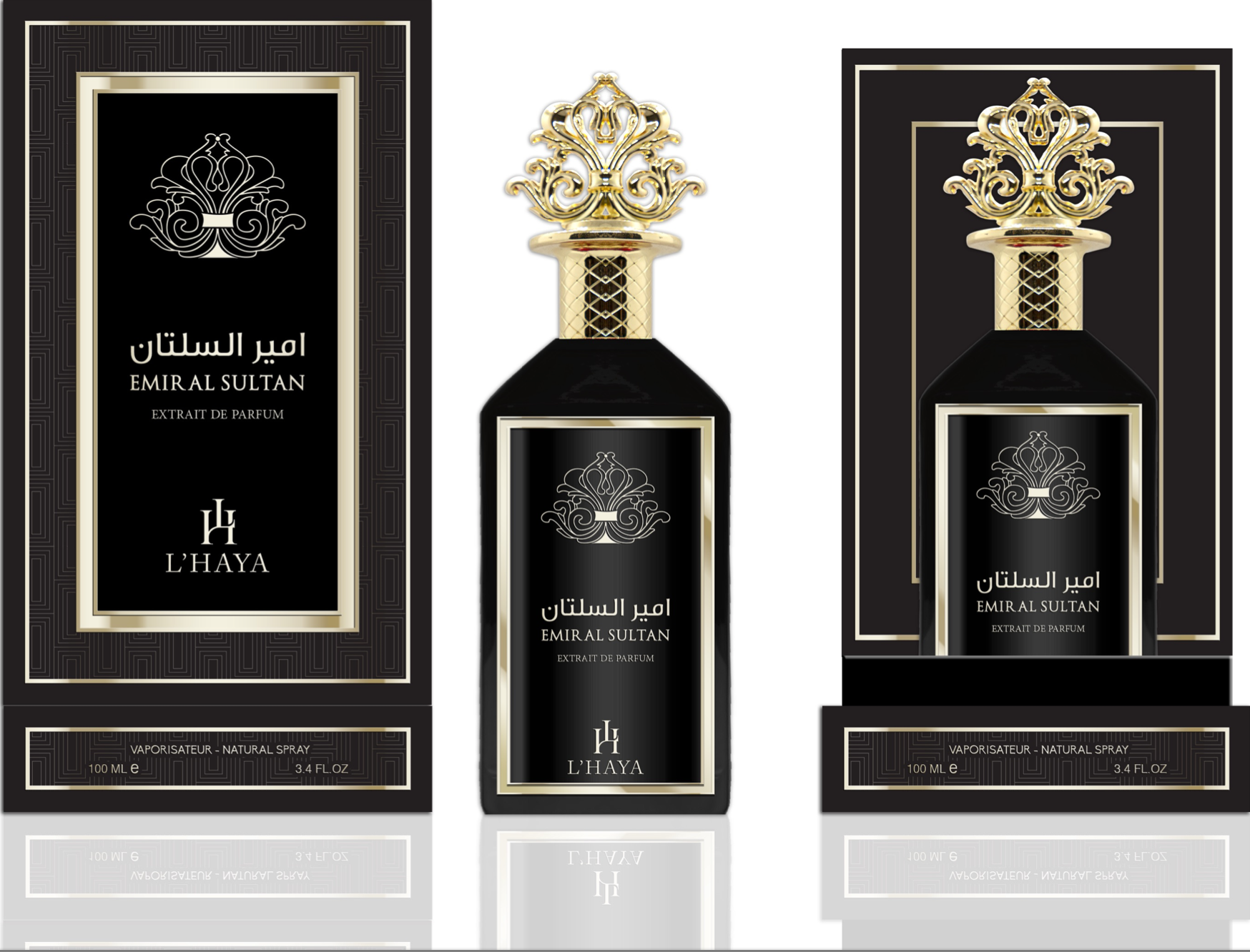 Emir Al Sultan Extrait de Parfum packaging - luxury fragrance by L'Haya