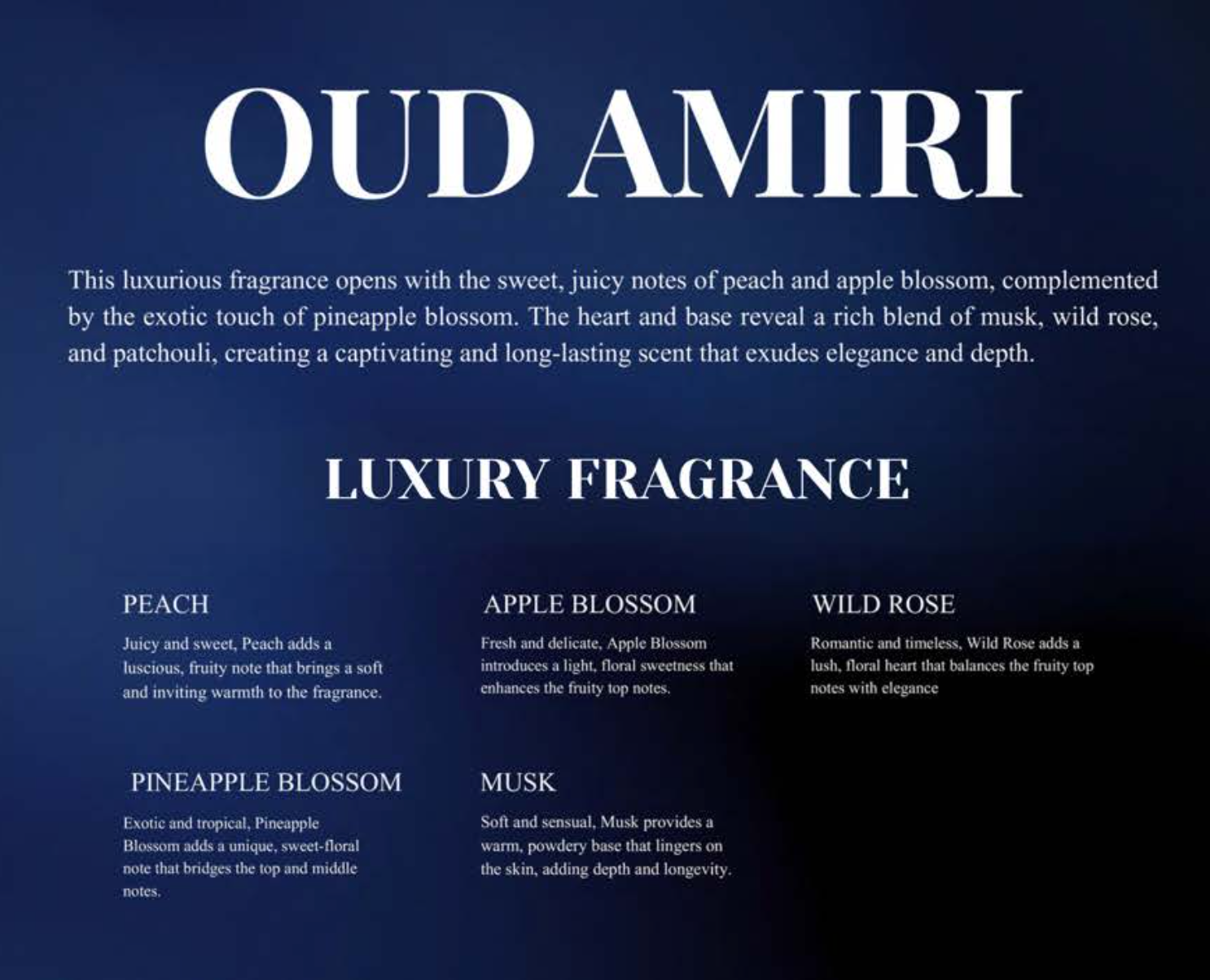 Oud Amiri Extrait de Parfum notes - luxury fragrance by L'Haya